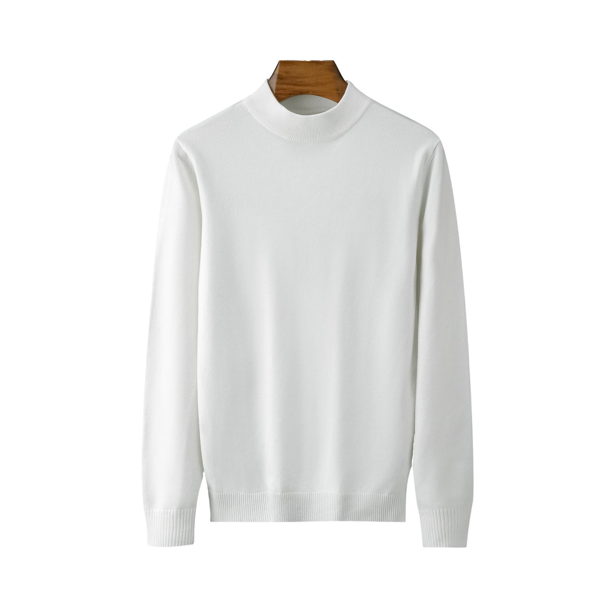 JF Men Slim Fit Half Turtleneck Fleece Lined Pullover Half high collar brown [fleece-lined]] 3XL (80.00 kg-90.00 kg