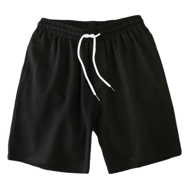 Men Summer Casual Straight Solid Polyester Elastic... Apricot 5XL