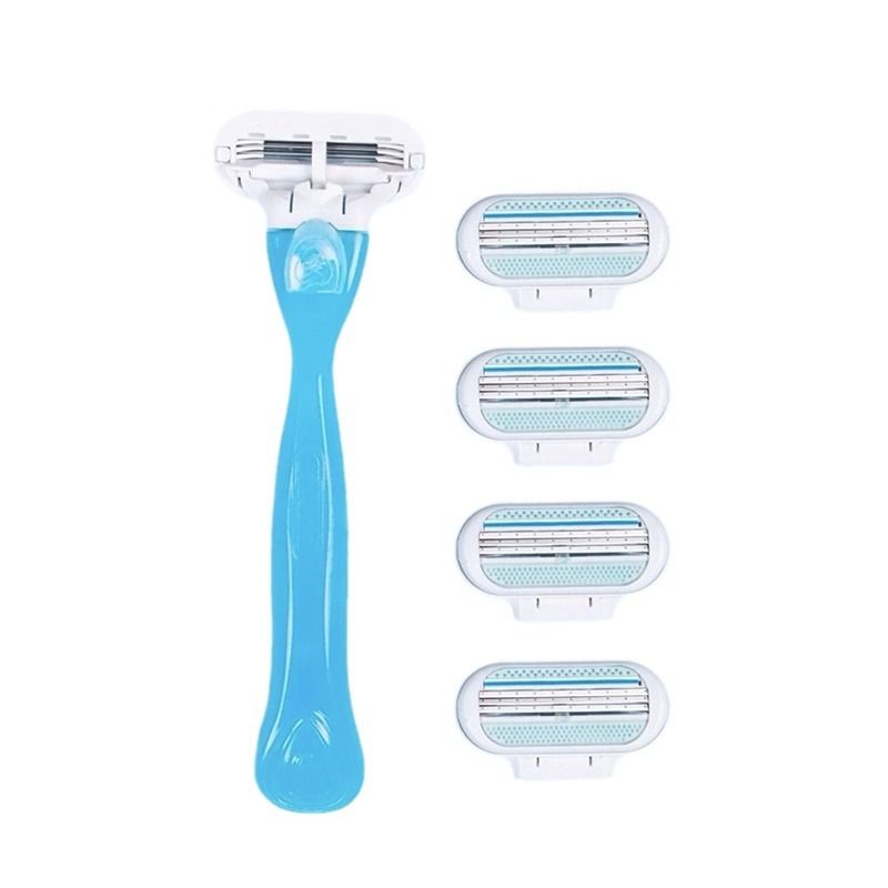 Jiyun Manual Shaving Razor 3 Layer Blade Pink 1 tool holder 18 tool head
