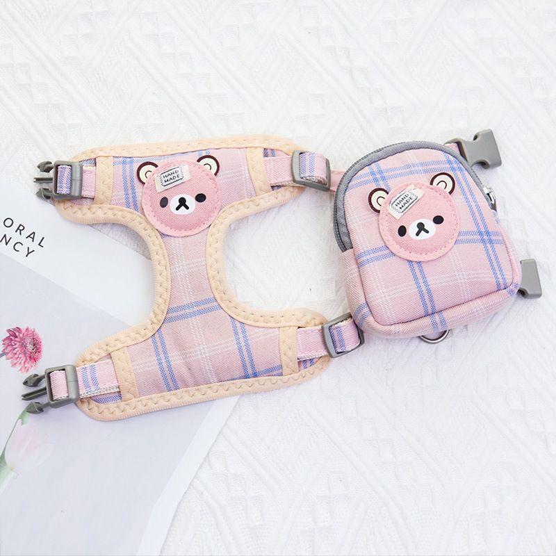Zichen Polyester Vest Dog Harness Small Pet Red (one set as shown) 1.5(M) for 3.50 kg-7.50 kg