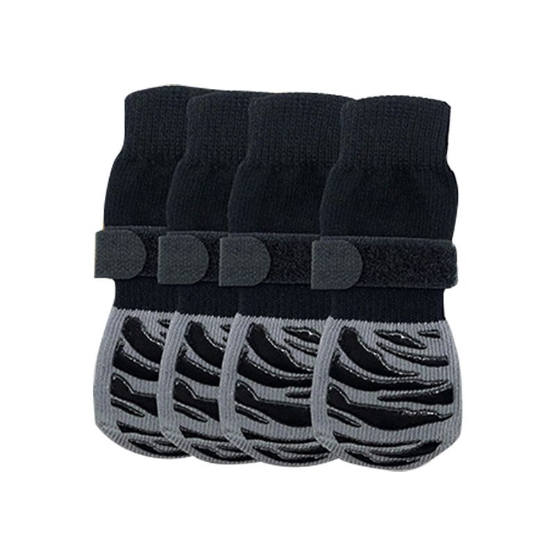 Dog Shoes Waterproof Non Slip Medium Large Pink tiger claw [high-end storage bag] S small size 5.5*14cm [recommended within 5-10kg inches] [pack of four]