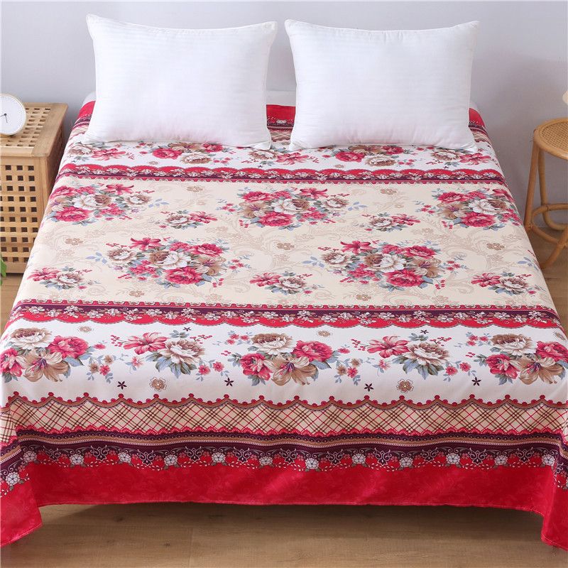 Duo Duo Quilt Cover Set Twill Geometric Pattern Red striped flower 1.5x 2.1 m quilt cover
