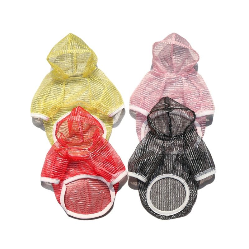 Breathable Pet Vest Hoodie for Dogs Cats 008D Ice Silk Light Pink Hoodie L (Bust 42cm, 6-8 jin)