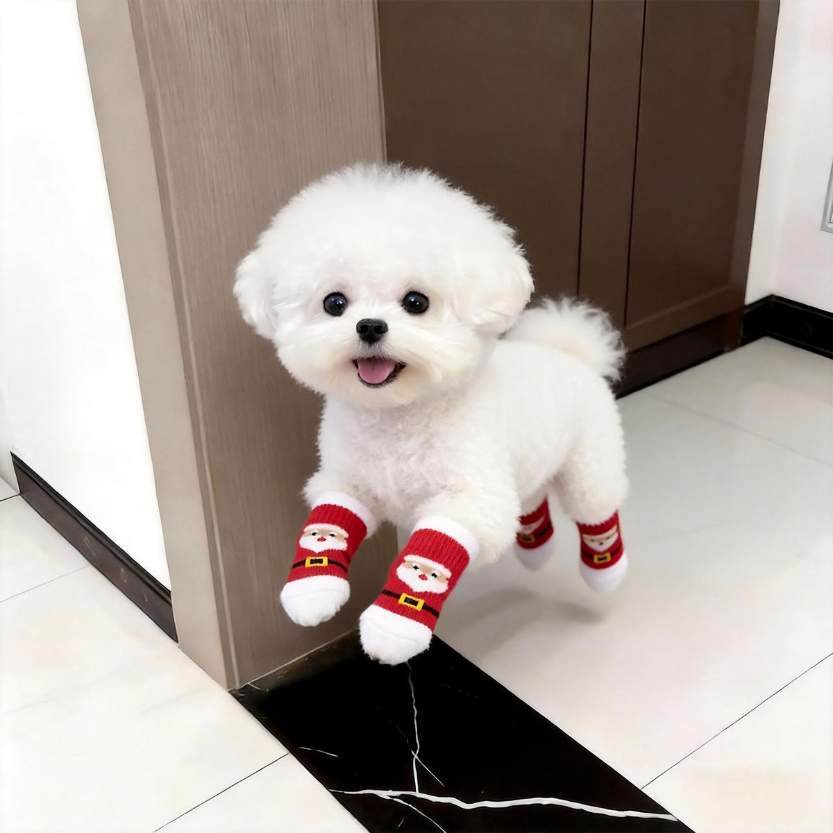 AMOOR Dog Christmas Socks Snowman Santa Claus