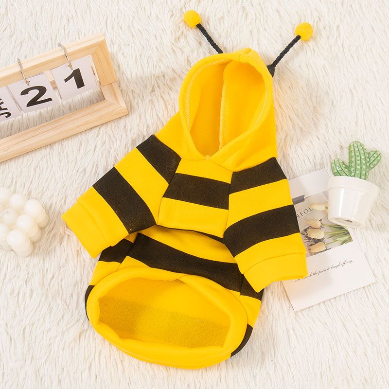 AMOOR Dog Bee Costume Hoodie Wings Beekeeping Suit