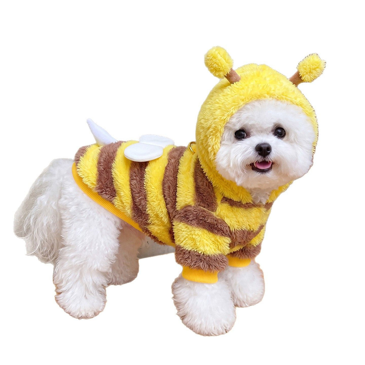 AMOOR Dog Bee Costume Hoodie Wings Wing Bee Four-Legged Dress XL