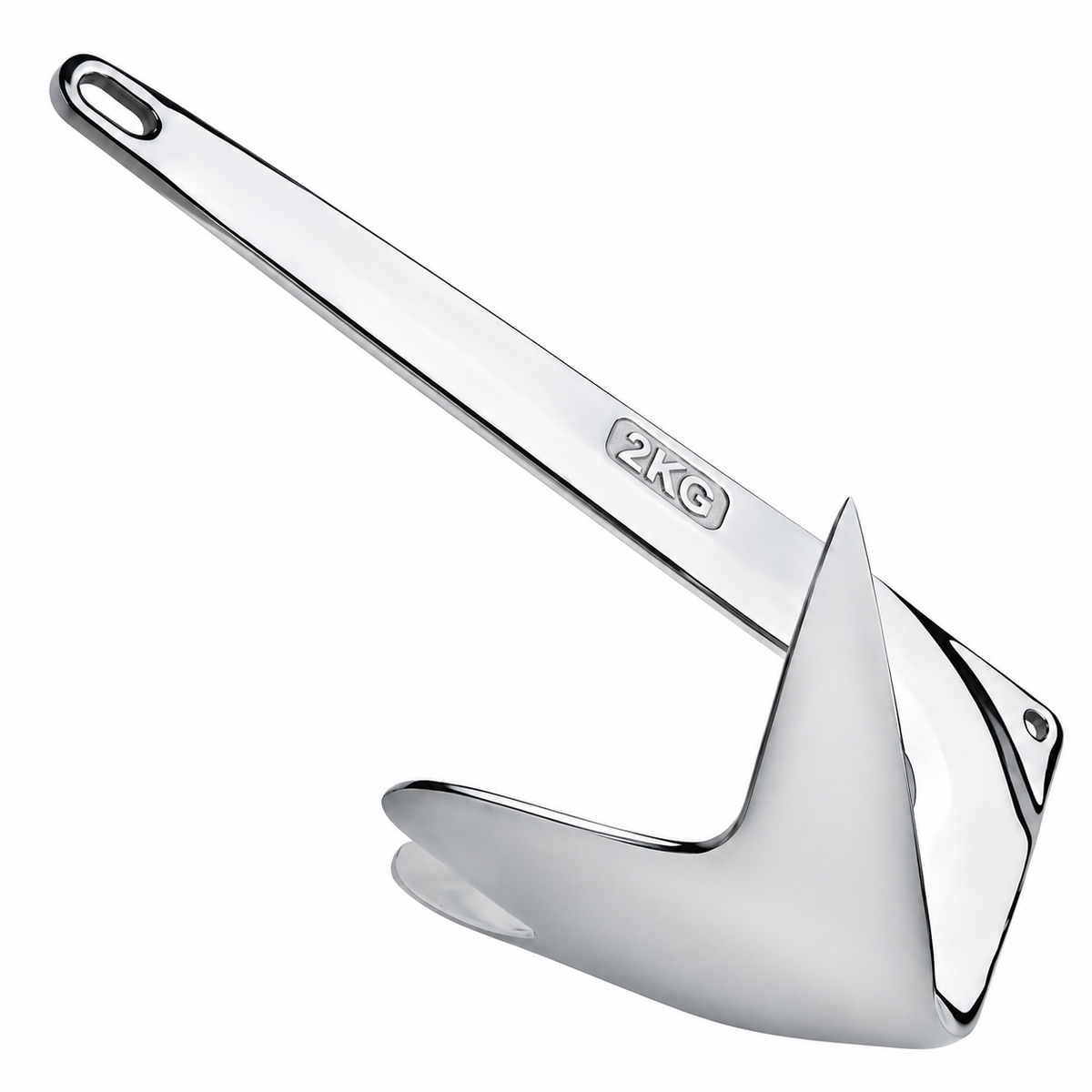 Marine Bruce Anchor in 316 Stainless Steel for Yachts and Boats, Secure Mooring and Stable Holding in Various Seabeds, Corrosion Resistant Dock Hardware (2kg Bruce Anchor Set)