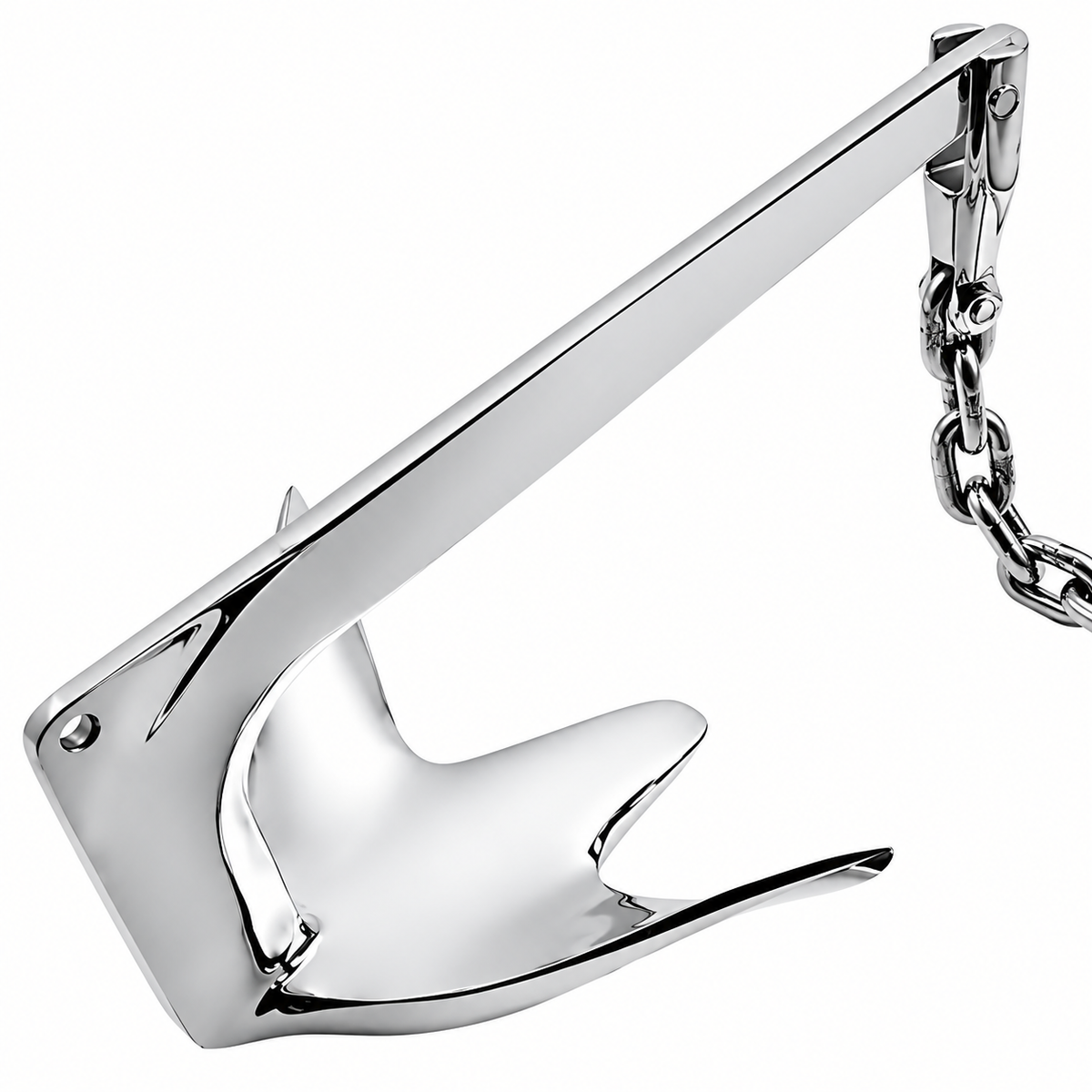 Marine Bruce Anchor in 316 Stainless Steel for Yachts and Boats, Secure Mooring and Stable Holding in Various Seabeds, Corrosion Resistant Dock Hardware (2kg Bruce Anchor Set)
