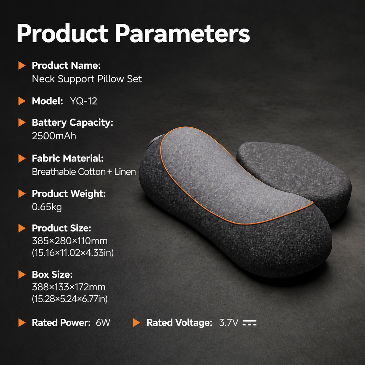 Ergonomic Memory Foam Neck and Shoulder Massage Pillow with Vibration, Infrared Heat, and Airbag Traction for Home Relaxation and Muscle Stress Relief (Grey)