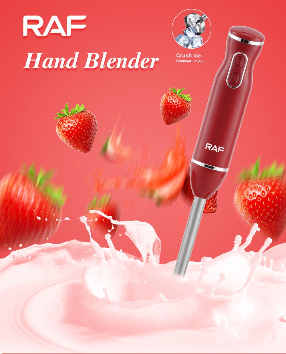 4-in-1 Multifunctional Handheld Immersion Blender Set with Egg Whisk, Chopper, Milk Frother and 700ml Beaker for Smoothies, Baby Food, Meat Mincing and Baking (Black)