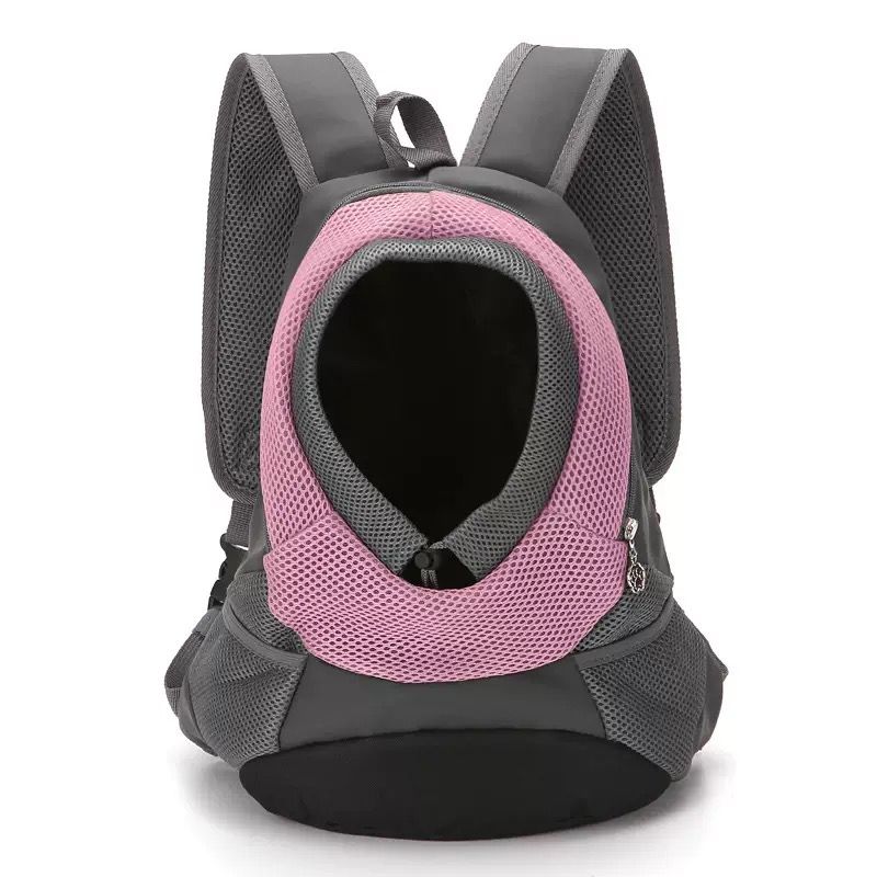 Ventilated Small Pet Carrier Backpack – Hands-Free Nylon Travel Bag with Adjustable Head Opening and Side Pockets, Ideal for Walking, Hiking and Daily Outings with Small Dogs and Cats (S, Blue)
