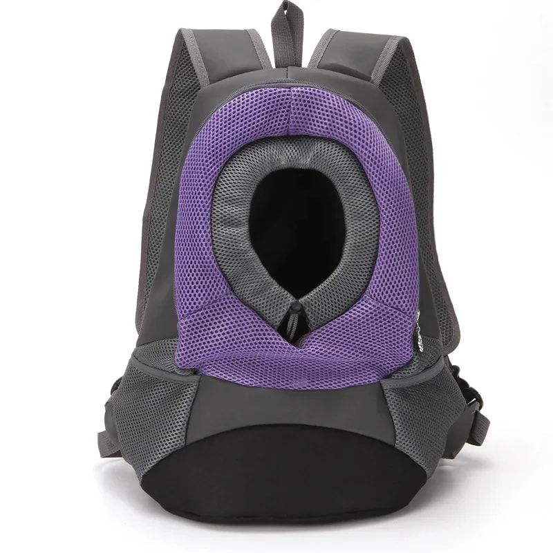 Ventilated Small Pet Carrier Backpack – Hands-Free Nylon Travel Bag with Adjustable Head Opening and Side Pockets, Ideal for Walking, Hiking and Daily Outings with Small Dogs and Cats (S, Blue)