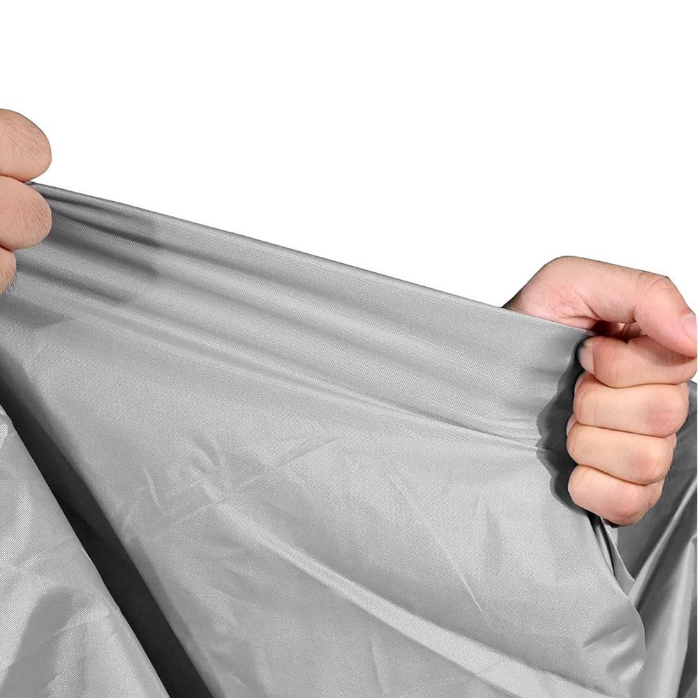 Waterproof Pontoon Boat Cover with Engine Cover and Storage Bag, UV Resistant Heavy Duty Oxford Fabric Trailerable Deck Boat Protection for Outdoor Storage and Transport (600D Oxford PU Grey, XL)