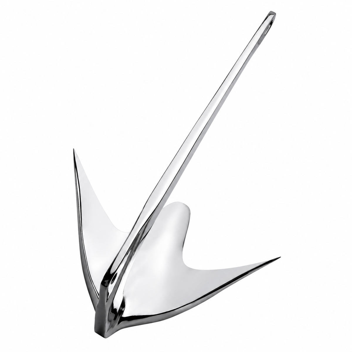 Bruce Style Anchor with Mirror Polished Finish for Boat and Yacht Mooring in Various Marine Environments (10kg)