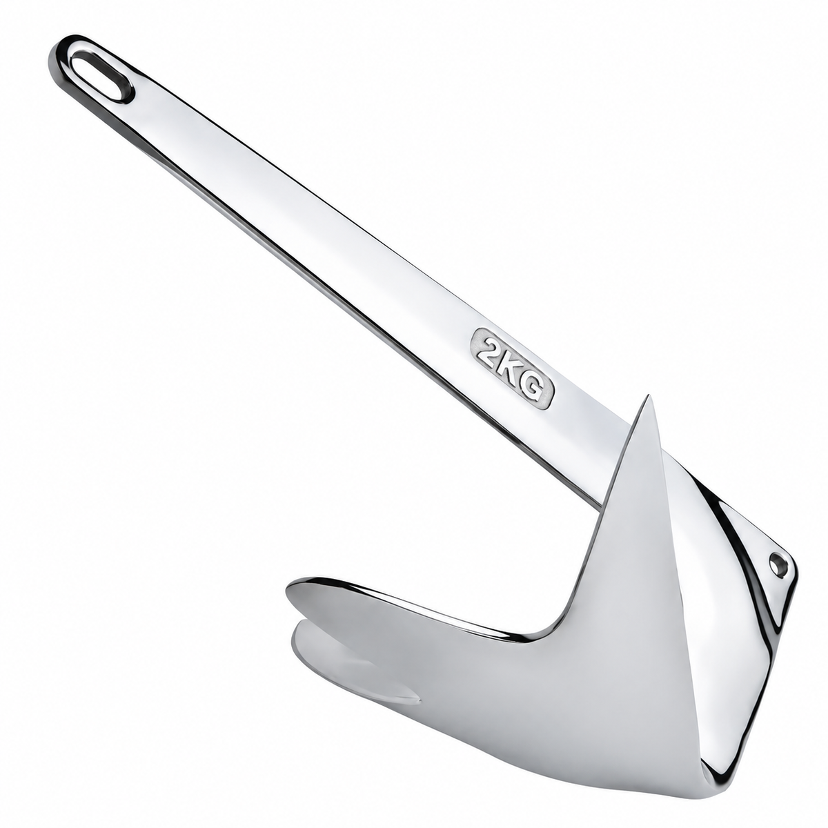 Bruce Style Anchor with Mirror Polished Finish for Boat and Yacht Mooring in Various Marine Environments (10kg)