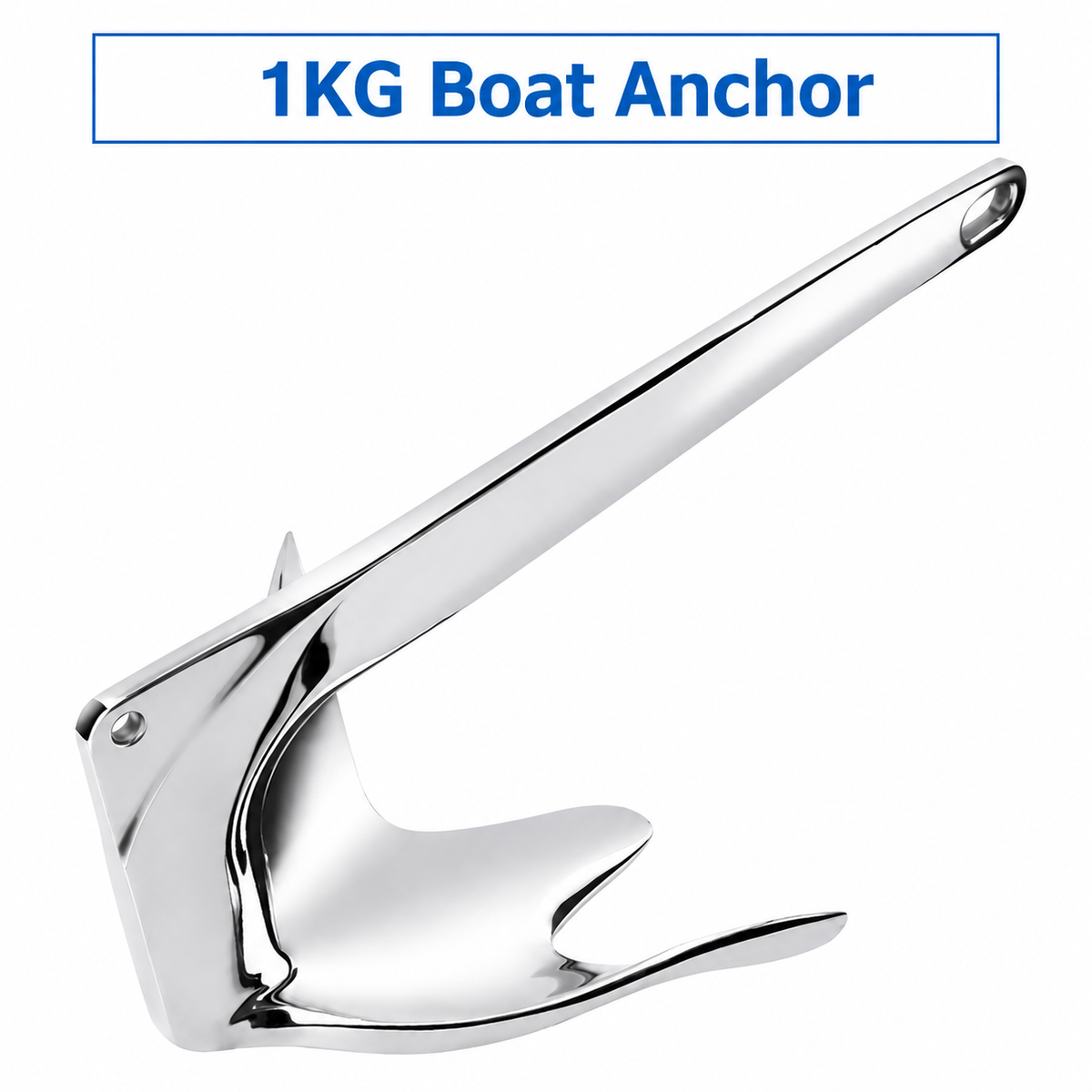 Bruce Style Anchor with Mirror Polished Finish for Boat and Yacht Mooring in Various Marine Environments (10kg)