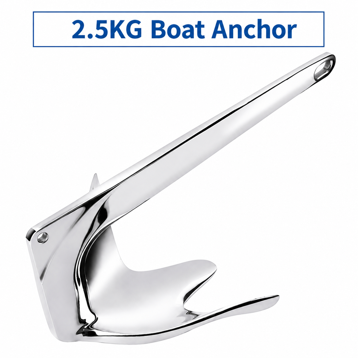 Bruce Style Anchor with Mirror Polished Finish for Boat and Yacht Mooring in Various Marine Environments (10kg)