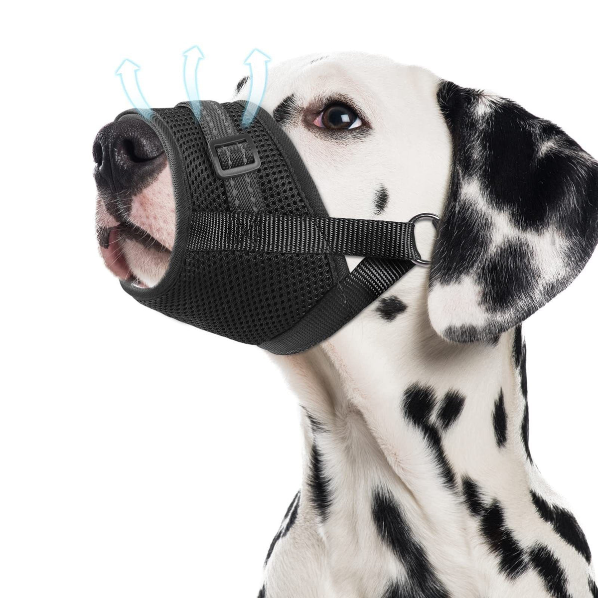 Soft Breathable Mesh Dog Muzzle for Small Medium Large Dogs, Adjustable Anti-Biting Barking Chewing Muzzle for Walking, Training, and Grooming (S, Pink)