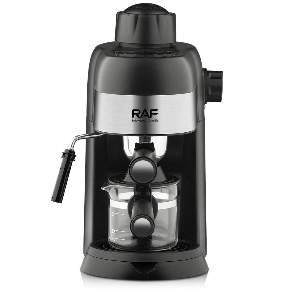 Compact 3.5Bar Semi-Automatic Espresso Machine with Steam Milk Frother for Home, Office, and Small Kitchen Use (Black)