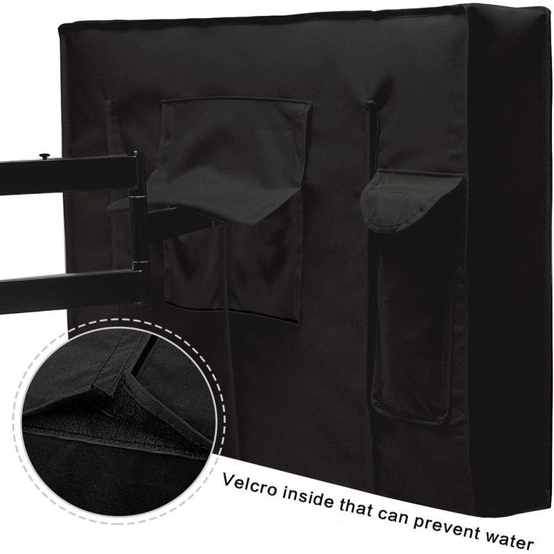 Weatherproof Outdoor TV Cover for Wall-Mounted Flat Screens – Waterproof, Dustproof, and UV-Resistant Protection for Patio, Balcony, and Garden Entertainment Areas (46"-48"(118×74×13cm), Grey)