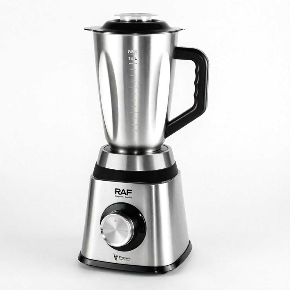 2-in-1 Electric Blender and Grinder with Stainless Steel Body, 1.5L Large Capacity Jar and Compact Glass Grinding Cup for Smoothies, Juices, Coffee Beans and Dry Ingredients (Silver)