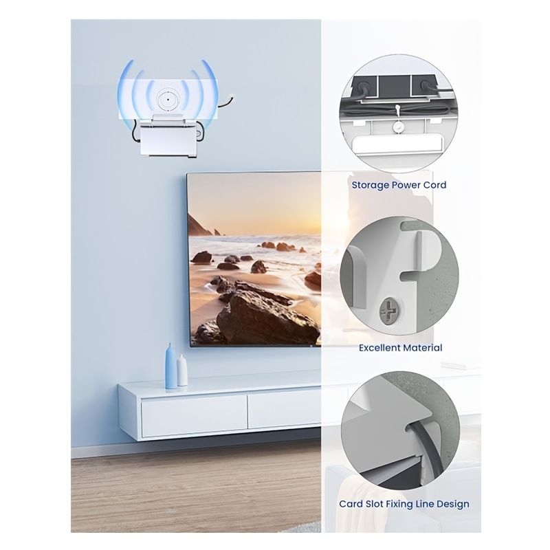Wall Mount Bracket for Starlink Standard 4 Router and Power Supply, 2-in-1 Space-Saving Mount, ABS Hard Plastic Holder for Home and Office Wall Organization (White)