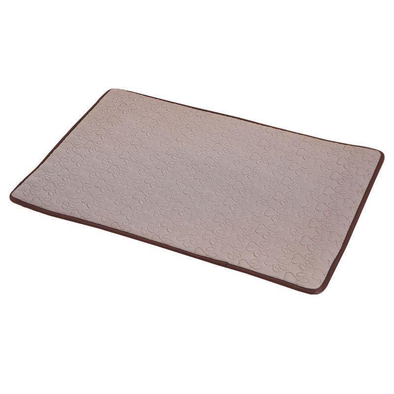 Cooling Pet Mat with Breathable Ice Silk Surface and Thick High-Elastic Foam for Dogs and Cats to Rest on Floors and Sofas During Hot Weather (Blue, M)