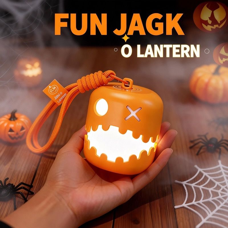 Dual-Expression Halloween Pumpkin Night Light with 7 Modes, Pull-String Control, and Rechargeable Battery – Spooky Festival Decor, Kids' Handheld Prop, and Cozy Bedside Lamp (1PCS)