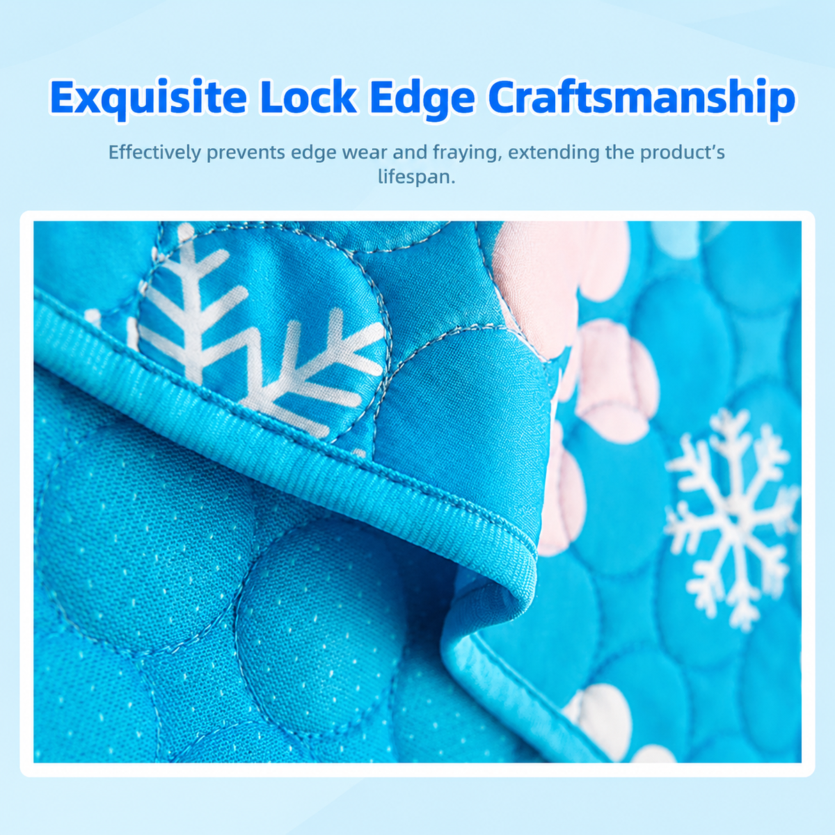 Cooling Pet Mat for Dogs and Cats, Breathable Ice Silk Summer Bed Pad with Non-Slip Base, Washable Comfortable Resting Cushion for Indoor Floors Sofas and Pet Crates (Blue Tropical Style, L)