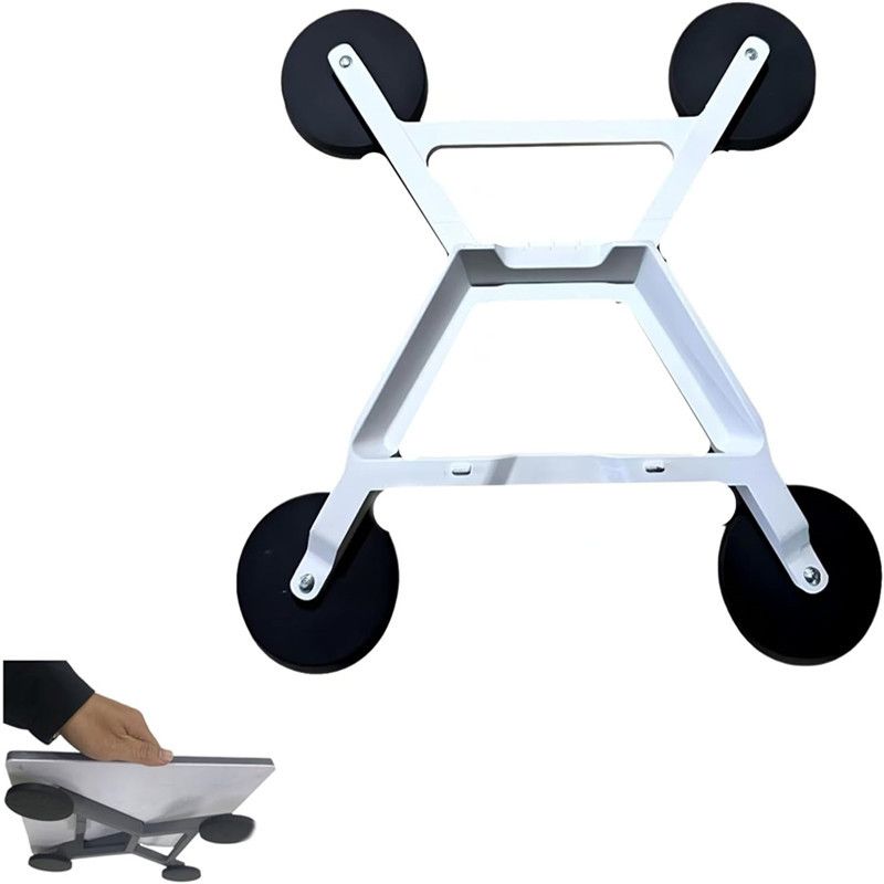 Magnetic Vehicle Mount for Starlink Mini, Aluminium Alloy Car Mount with 4 Heavy-Duty Magnetic Bases, X-Shape Stable Bracket for Outdoor Travel, Marine and Off-Road Use (White)
