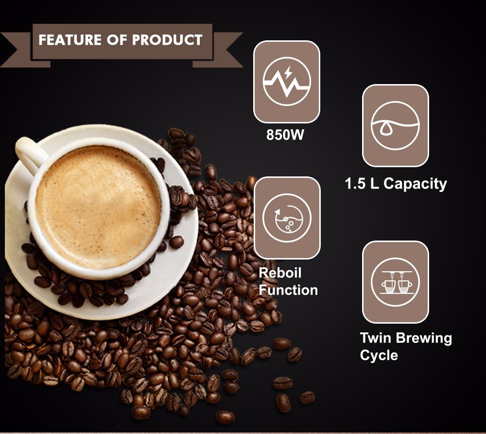 Semi-Automatic Espresso Coffee Machine with Steam Wand for Home and Small Office Use, Dual Cup Extraction, Milk Frother for Cappuccino Latte Macchiato (Ivory)