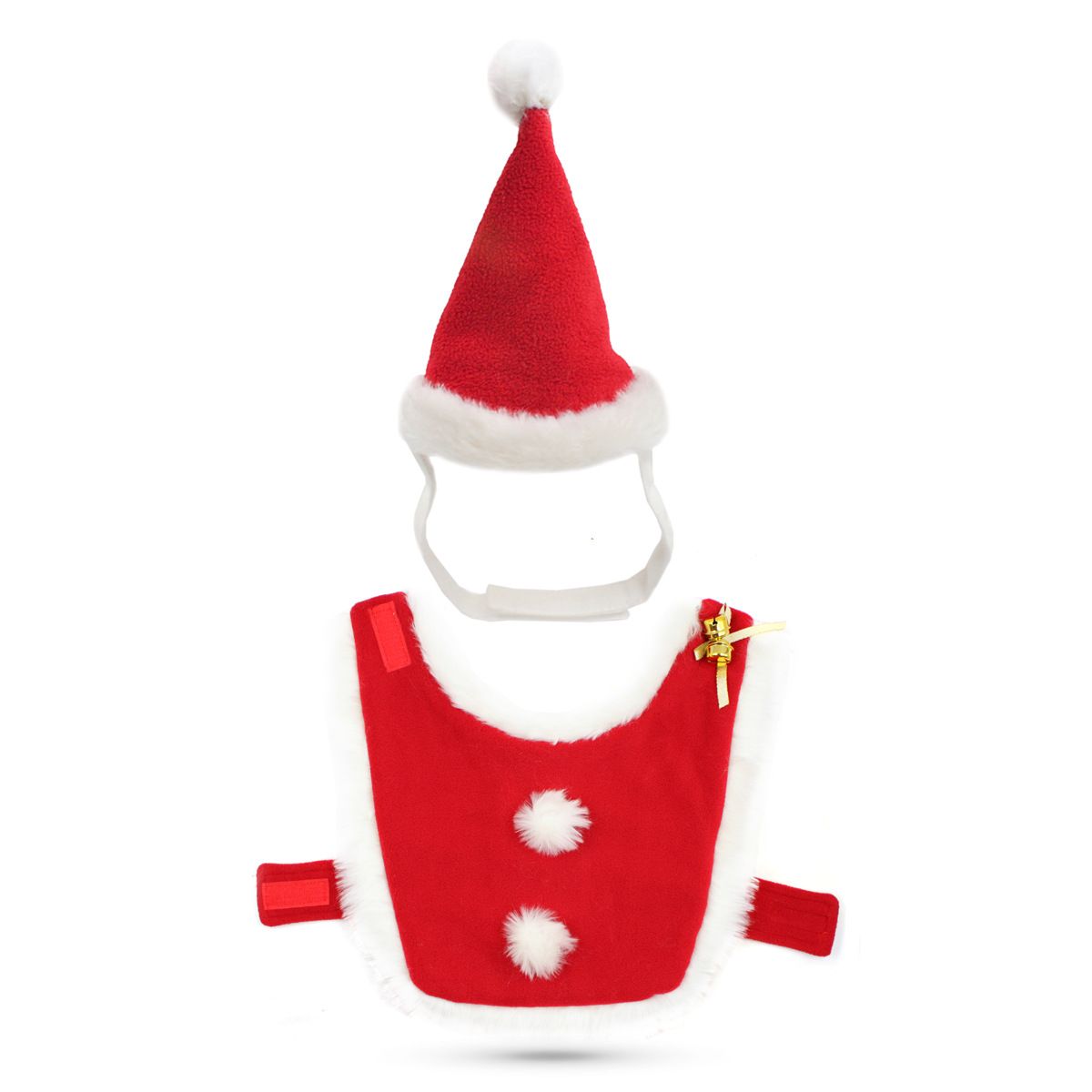 Christmas Pet Costume Set with Reindeer Antler Headband Santa Hat Scarf and Cape for Small Cats and Dogs Holiday Photo Outfit (Cape+Antlers)