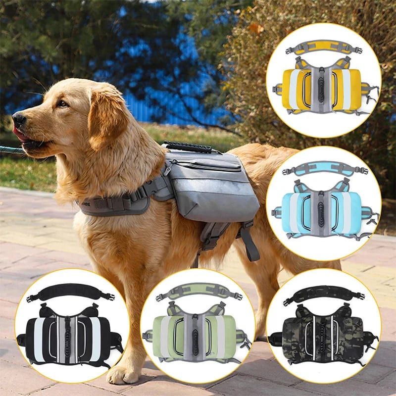 Self-Supporting Dog Backpack Vest with Dual Side Pockets – Hands-Free Canine Carrier for Hiking, Walking, and Outdoor Adventures, Let Your Dog Haul Treats, Water, and Essentials in Style (Camo)