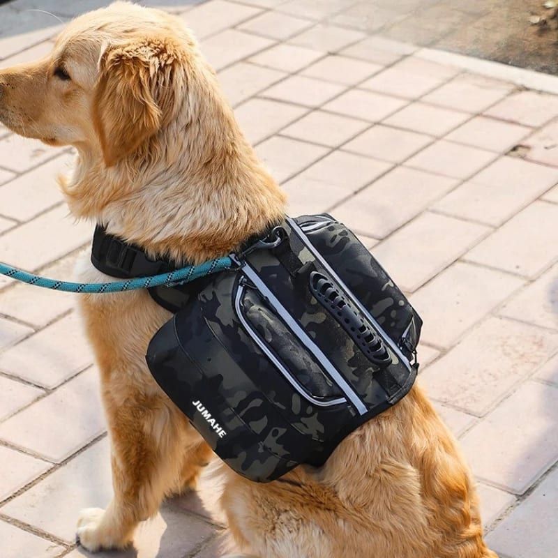Self-Supporting Dog Backpack Vest with Dual Side Pockets – Hands-Free Canine Carrier for Hiking, Walking, and Outdoor Adventures, Let Your Dog Haul Treats, Water, and Essentials in Style (Green)