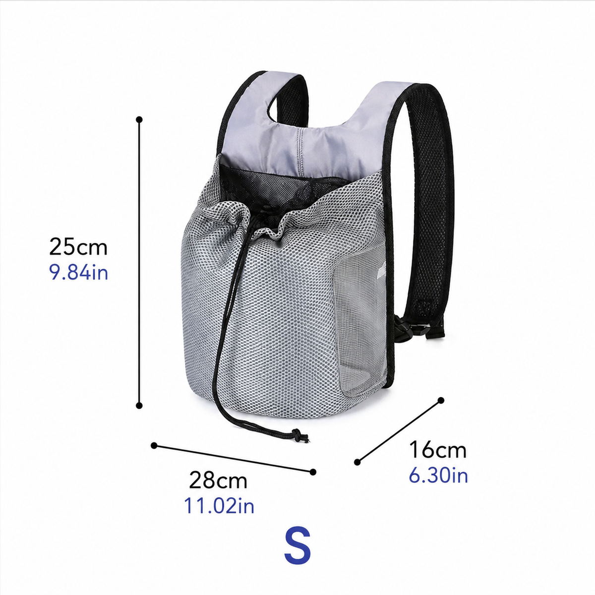 Ventilated Pet Carrier Backpack for Cats and Small Dogs, Front-Facing or Backpack Style, Breathable Mesh and Durable Oxford Fabric, Ideal for Walks, Hiking, and Daily Outings (S, Black)