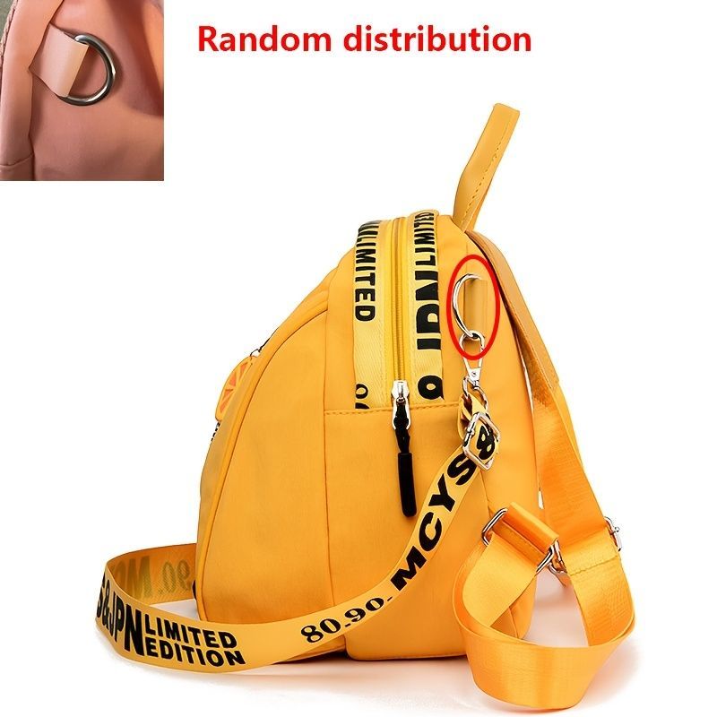 Mini Backpack Fashionable Backpack Travel Backpack High-Quality Backpack Trendy - Yellow - Size L