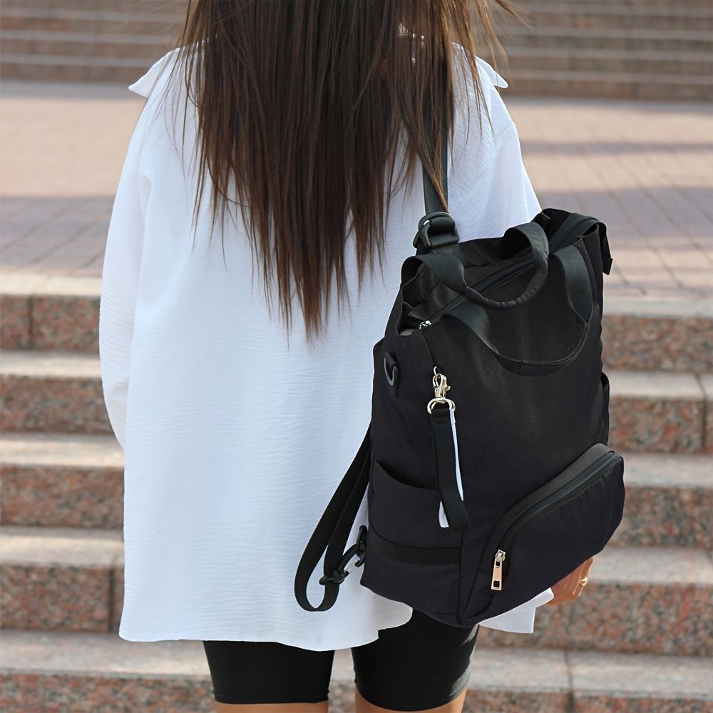 Travel Backpack Multifunctional Backpack Stylish Backpack Durable Travel Bag - Black - Size L