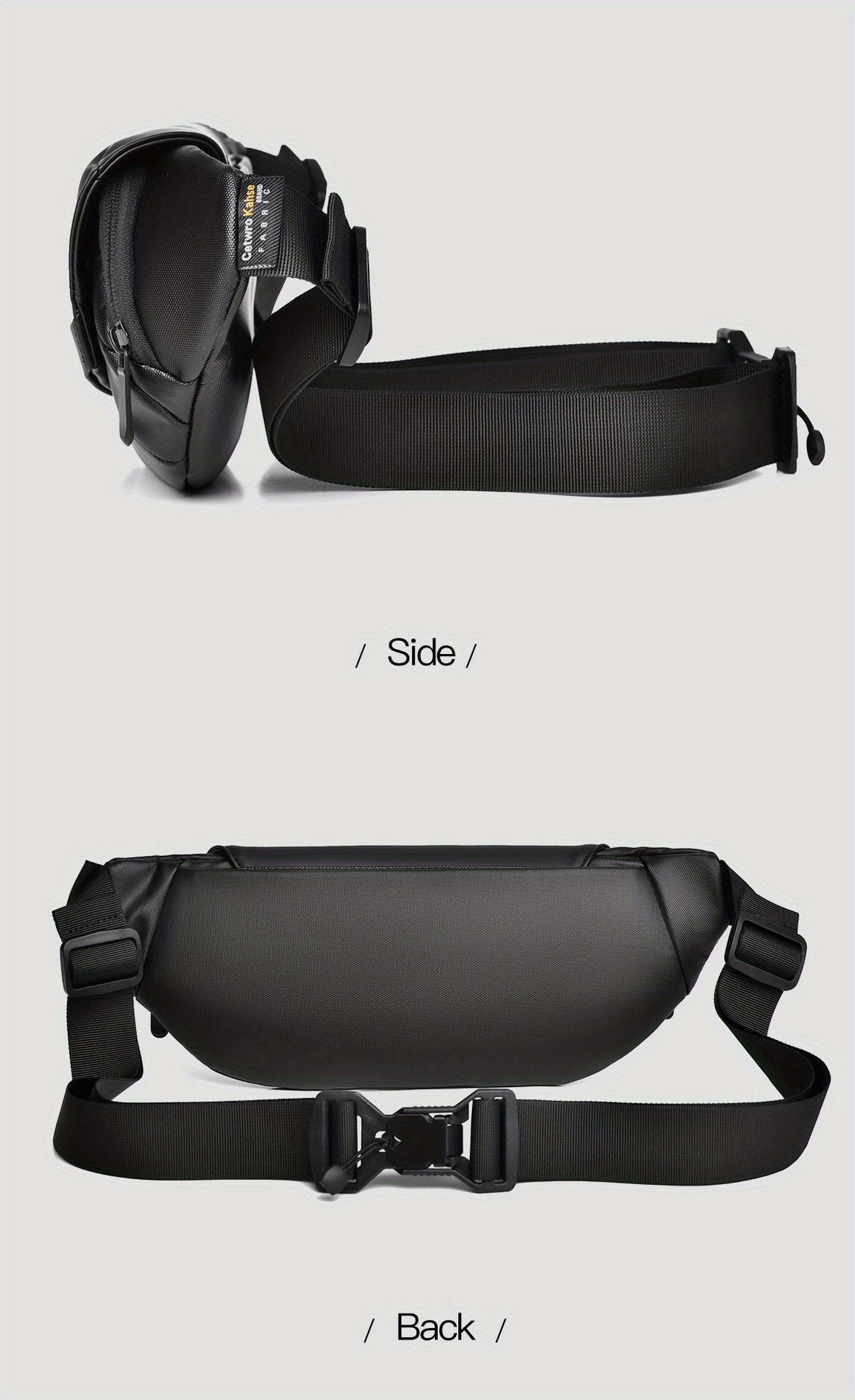 Black Gray Magnetic Closure Backpack Sling Bag Travel Backpack Daypack Crossbody Bag