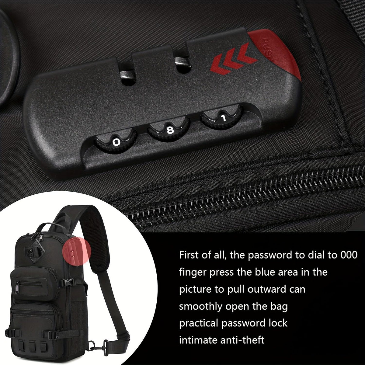 Gray Anti-Theft Backpack Waterproof Backpack Sling Backpack Travel Backpack