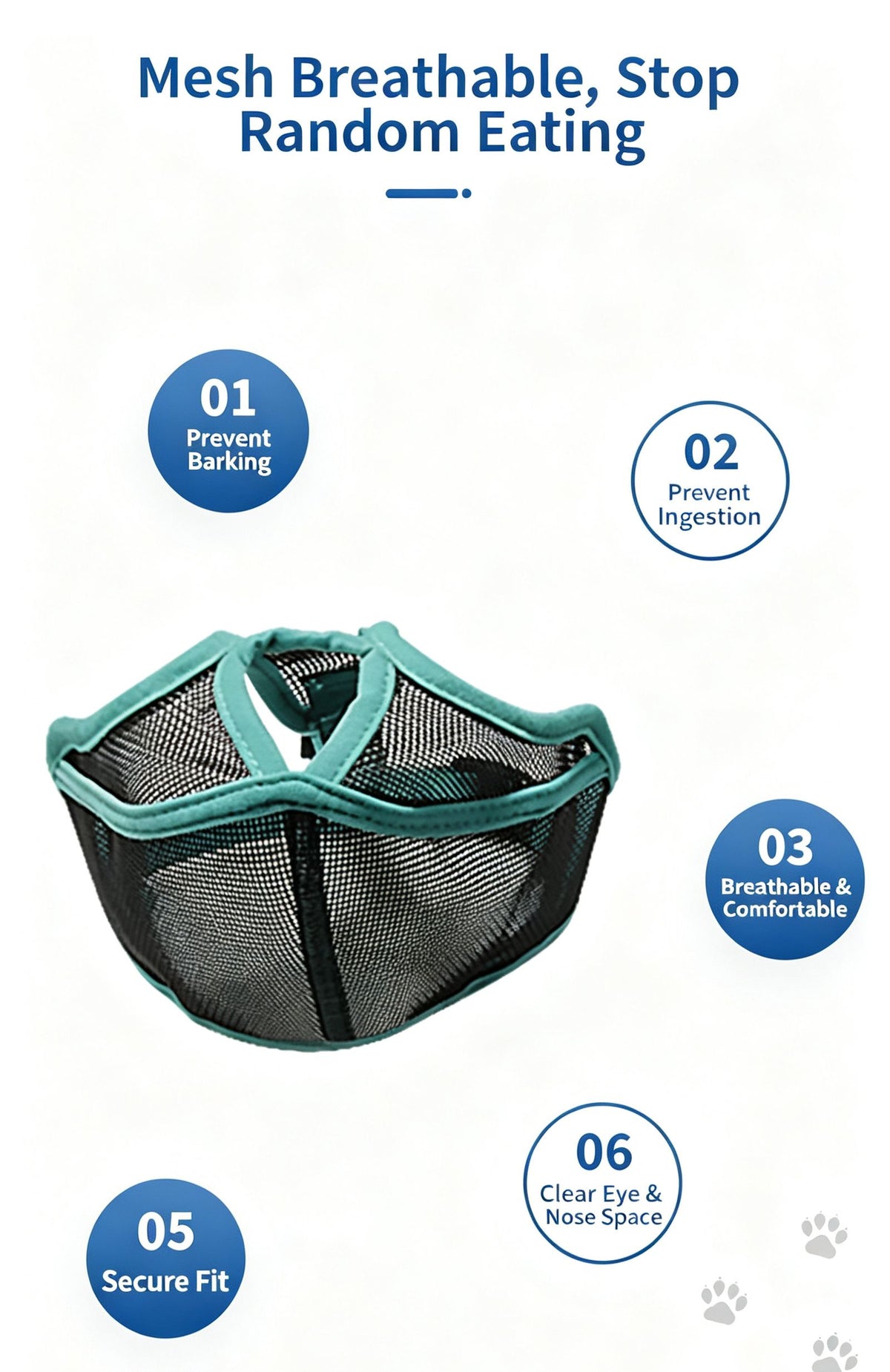 Anti bite and anti ingestion mouth cover suitable for bulldogs，M