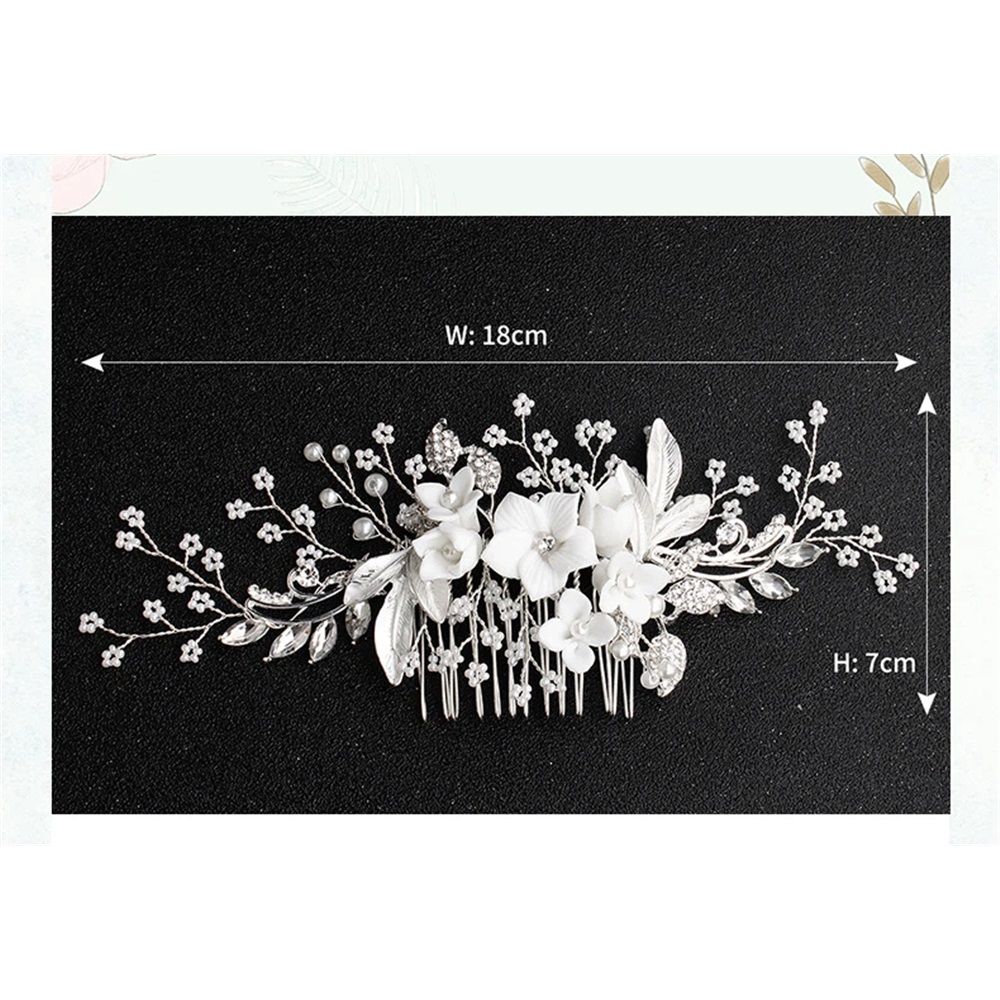 Wedding Hair Comb Clip Bridal Wedding Hair Accessories for Brides and Bridesmaid, Bridesmaids Hair Accessories, Silver
