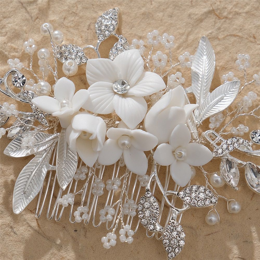 Wedding Hair Comb Clip Bridal Wedding Hair Accessories for Brides and Bridesmaid, Bridesmaids Hair Accessories, Silver