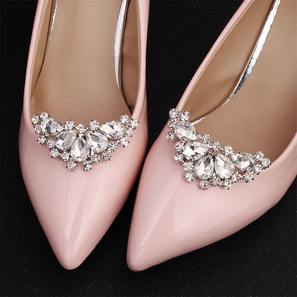 1 pair imitate Rhinestone Clips for Women Dress Shoes - Decorative Jewelry Accessories for Pumps and Flats