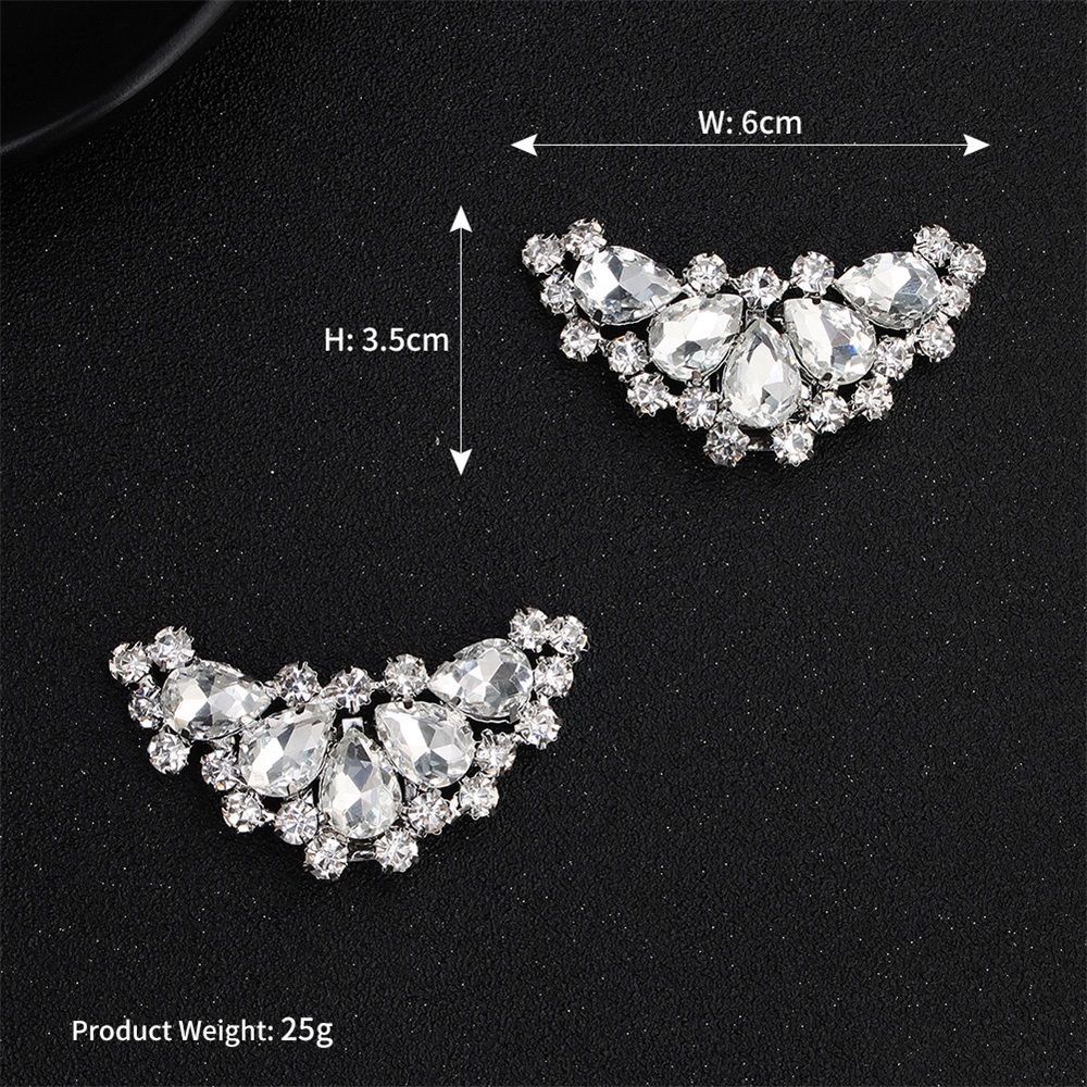 1 pair imitate Rhinestone Clips for Women Dress Shoes - Decorative Jewelry Accessories for Pumps and Flats