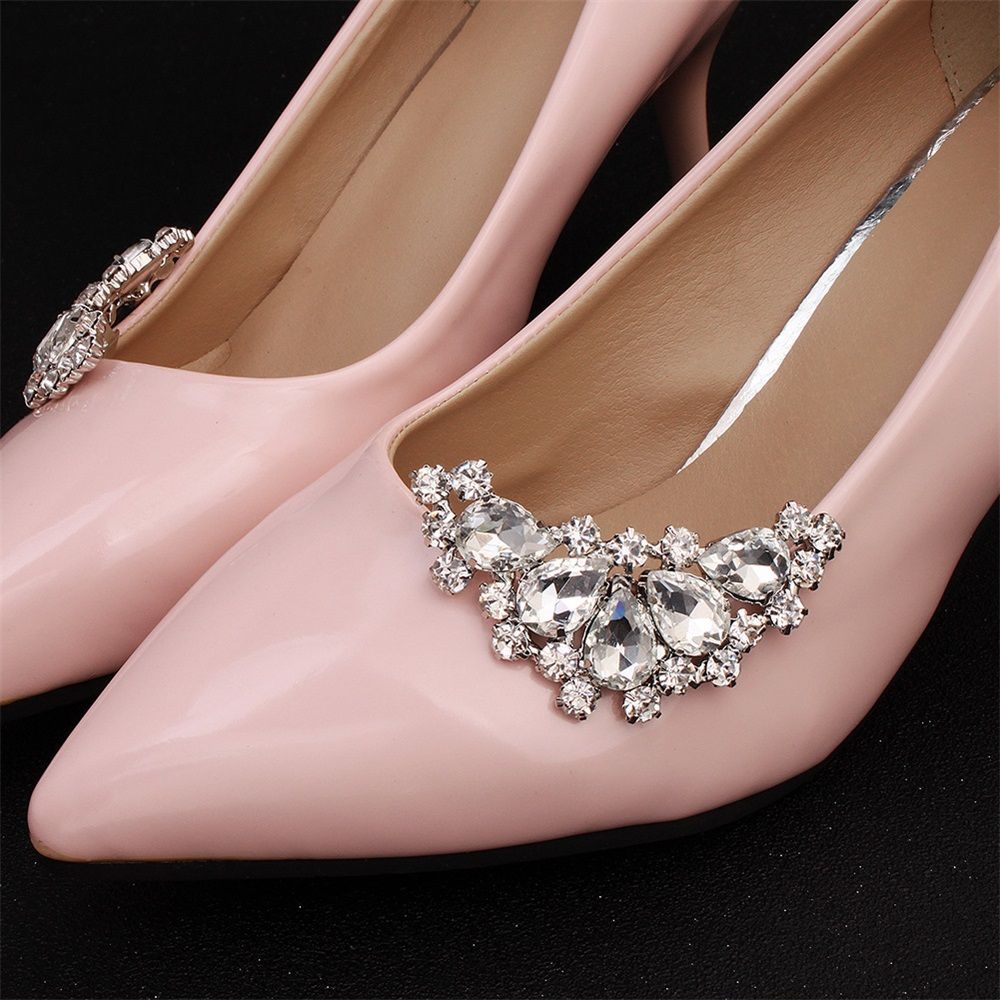 1 pair imitate Rhinestone Clips for Women Dress Shoes - Decorative Jewelry Accessories for Pumps and Flats