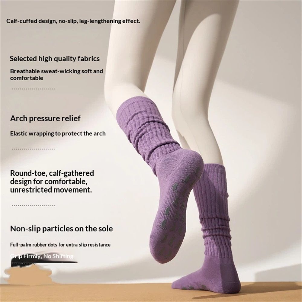 2 pairs Slouchy Socks for Women Stretchy Knee-High Scrunch Socks Soft Long Slouch Boot Socks, for Women Dance