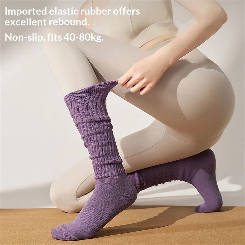2 pairs Slouchy Socks for Women Stretchy Knee-High Scrunch Socks Soft Long Slouch Boot Socks, for Women Dance