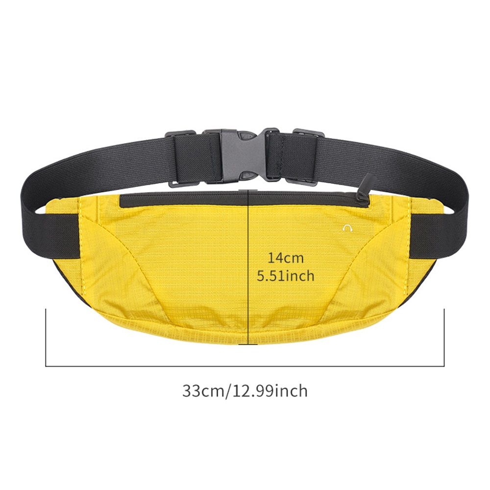Running Belt,Men or Women Ultra Light Bounce Free Waist Pouch Bag Fitness Workout Belt Sport Waist Pack Exercise Waist Bag in Running Gym Marathon （Yellow）