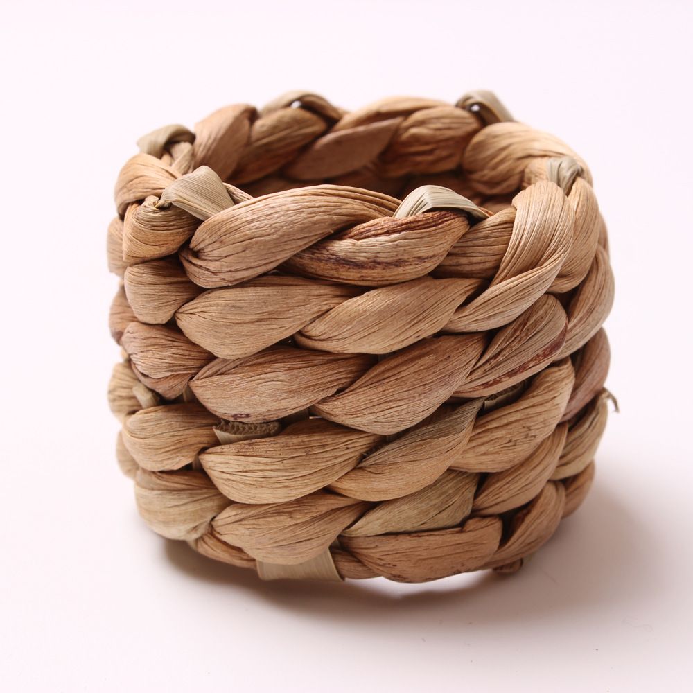 Napkin Rings Set of 12, Farmhouse Table Decor Handmade by Natural Water Hyacinth, Fall Rustic for Thanksgiving, Christmas, Wedding Table Dinnerware Decoration Set