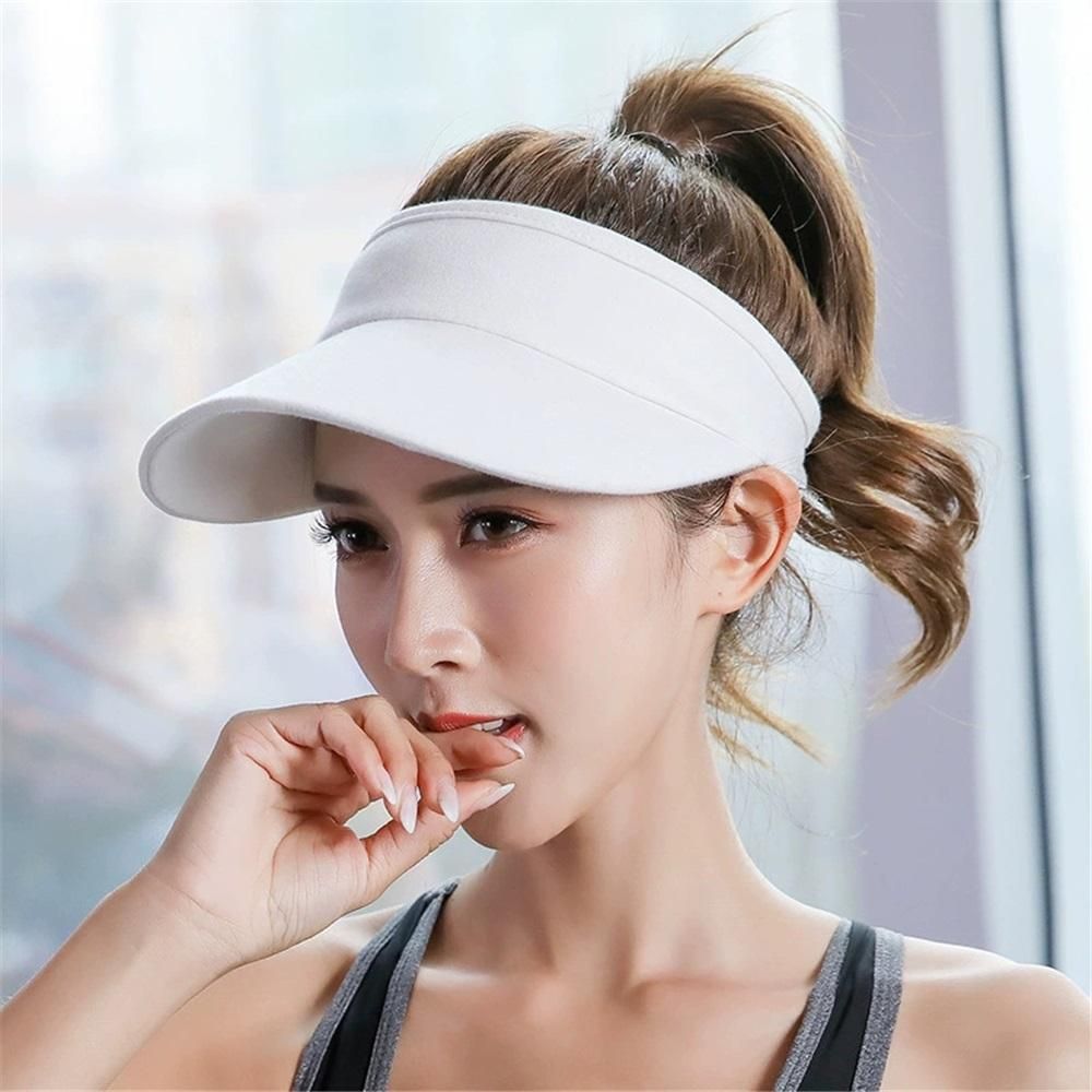 Wide Brim Sun Visor Hat Women Large UV Protective Golf Beach Cap,Sun Visor Hats， Fashion design（white）